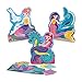 ORB The Factory Sticky Mosaics Mermaids Blue/Yellow/Orange/Purple, 12' x 2' x 10.75'