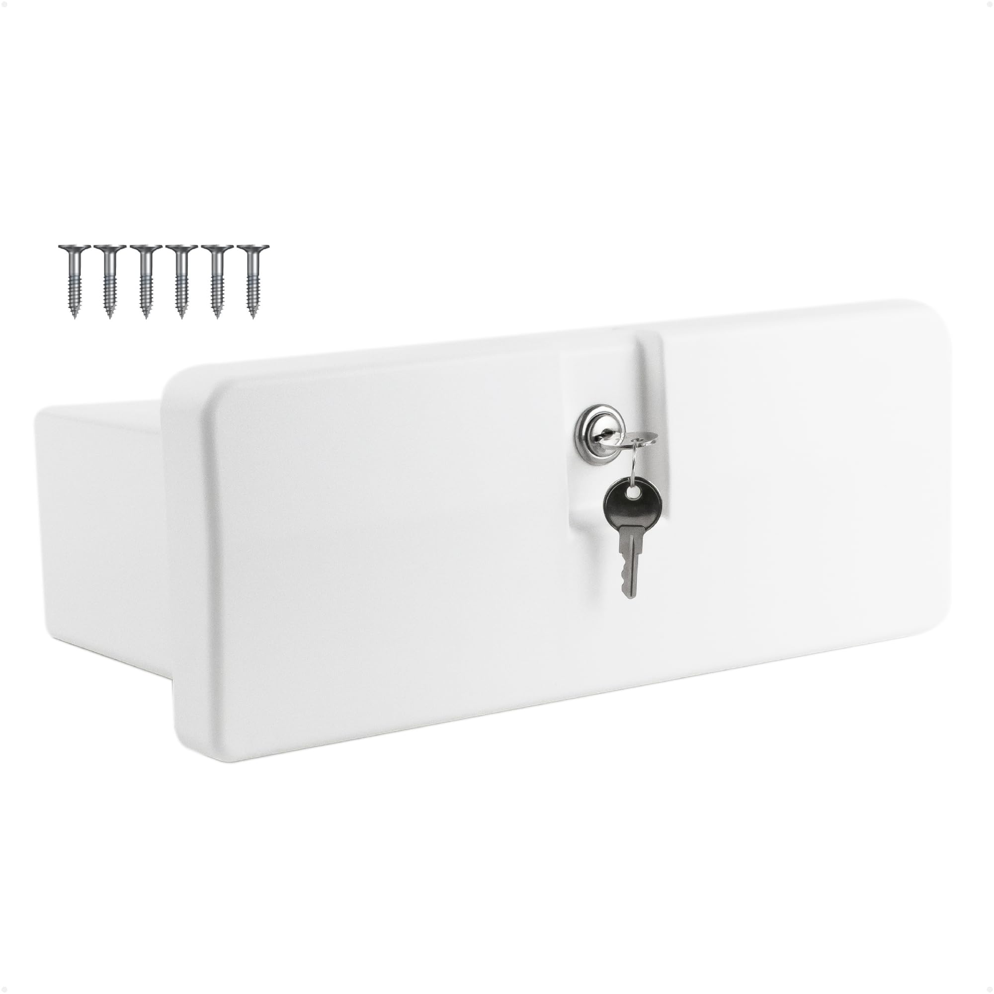 Five Oceans Boat Glove Box, 2 Set of Keys, White, High-Impact and UV-Resistant ABS Plastic, Two Opening Positions 45 Degrees and 90 Degrees - FO2894