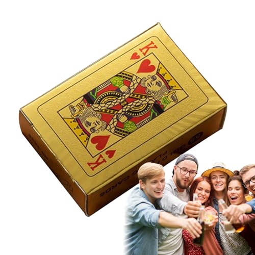 Pokerkarten - Lernkarten für Kinder - Neuheit aus Goldfolie Kleine goldene Karten für Kinder, Lernspielzeug für Erwachsene Strandspiele – Bild 7