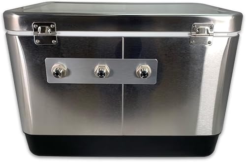 Miniatura 4 de Coldbreak, 3-Tap, Jockey Box, Barra portátil, Grado profesional, 50' Bobinas inoxidables, Entrada trasera, Acero inoxidable