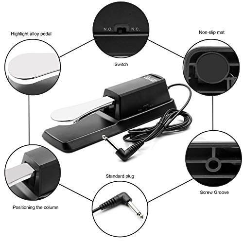 image for Soraco Sustain Pedal Universal for Yamaha Casio Roland Korg Behringer 