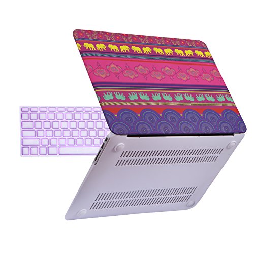 HDE Plastic Hard Shell Case for MacBook Air 13 Inch (Models: A1369/A1466), Tibetan Elephant