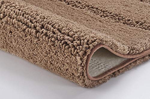 Kleine Wolke Monrovia Bath Rug, Polyester, Dark Beige, 60 x 100 x 2.5 cm