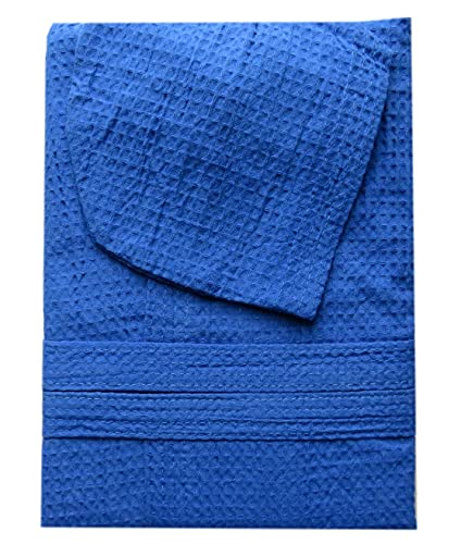 Generico Accappatoio Nido dape Unisex con Cappuccio di Puro Cotone m-l-XL-XXL