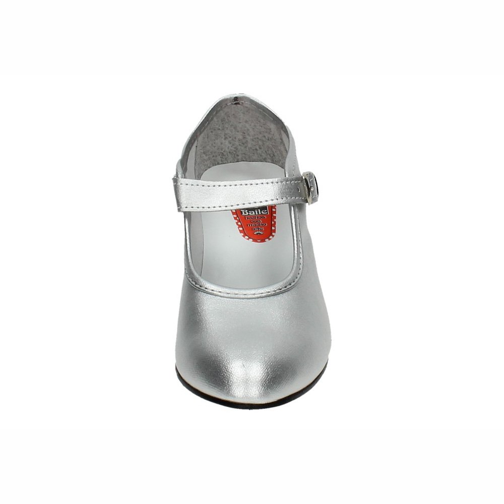 MADE IN SPAIN 22 Zapatos DE SEVILLANA O Flamenco Plata - Calzan Poco - Comprar UNA Talla MÁS NIÑA Zapatos TACÓN
