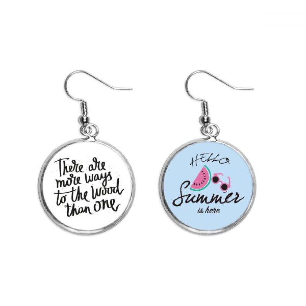 Pendientes de sandía de madera con diseño artesanal y formas únicas 5
