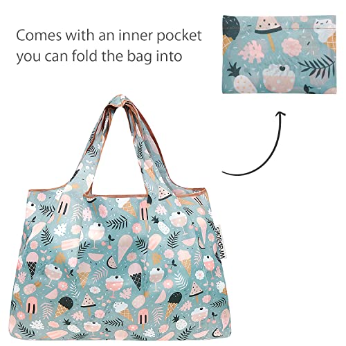 Image of allydrew Large Foldable Tote Nylon Reusable Grocery Bag