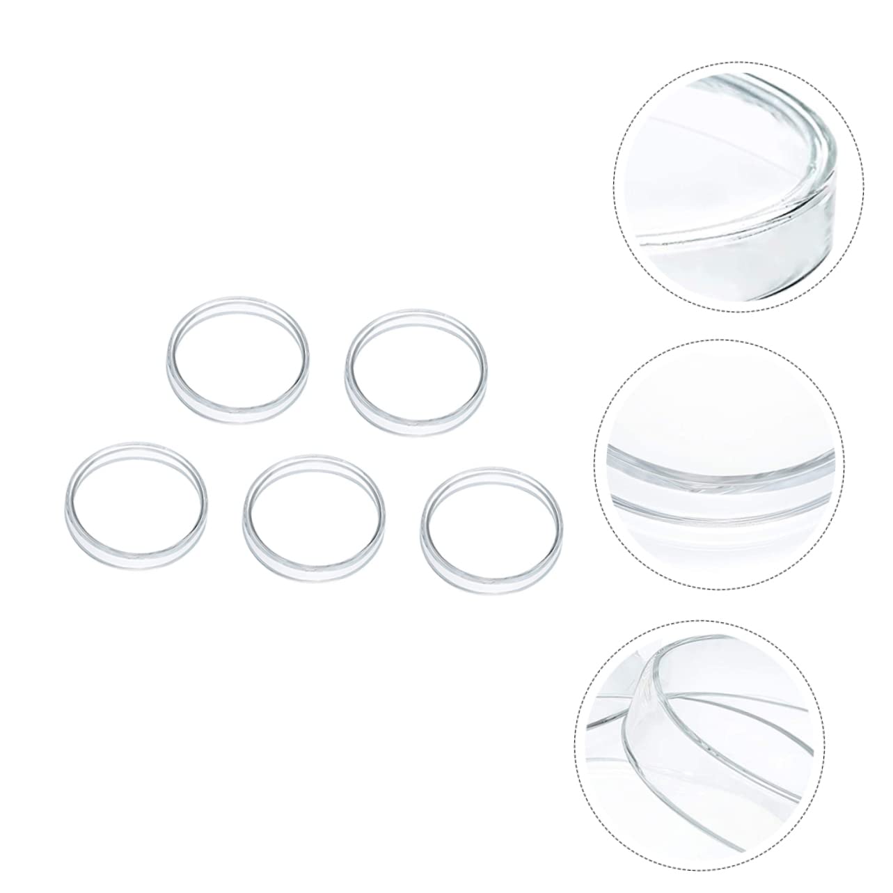 Boîtes De Petri Design Unique 5 Pièces Boîtes De Petri En Verre Pour Laboratoire À Usage Scolaire