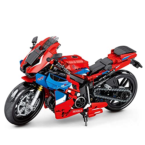 QIXIAOCYB XSuper technisches Motorrad-Modell, 857 Stück, Kettengestänge, Stoßdämpfer Rennmotorräder, kleine Partikel…