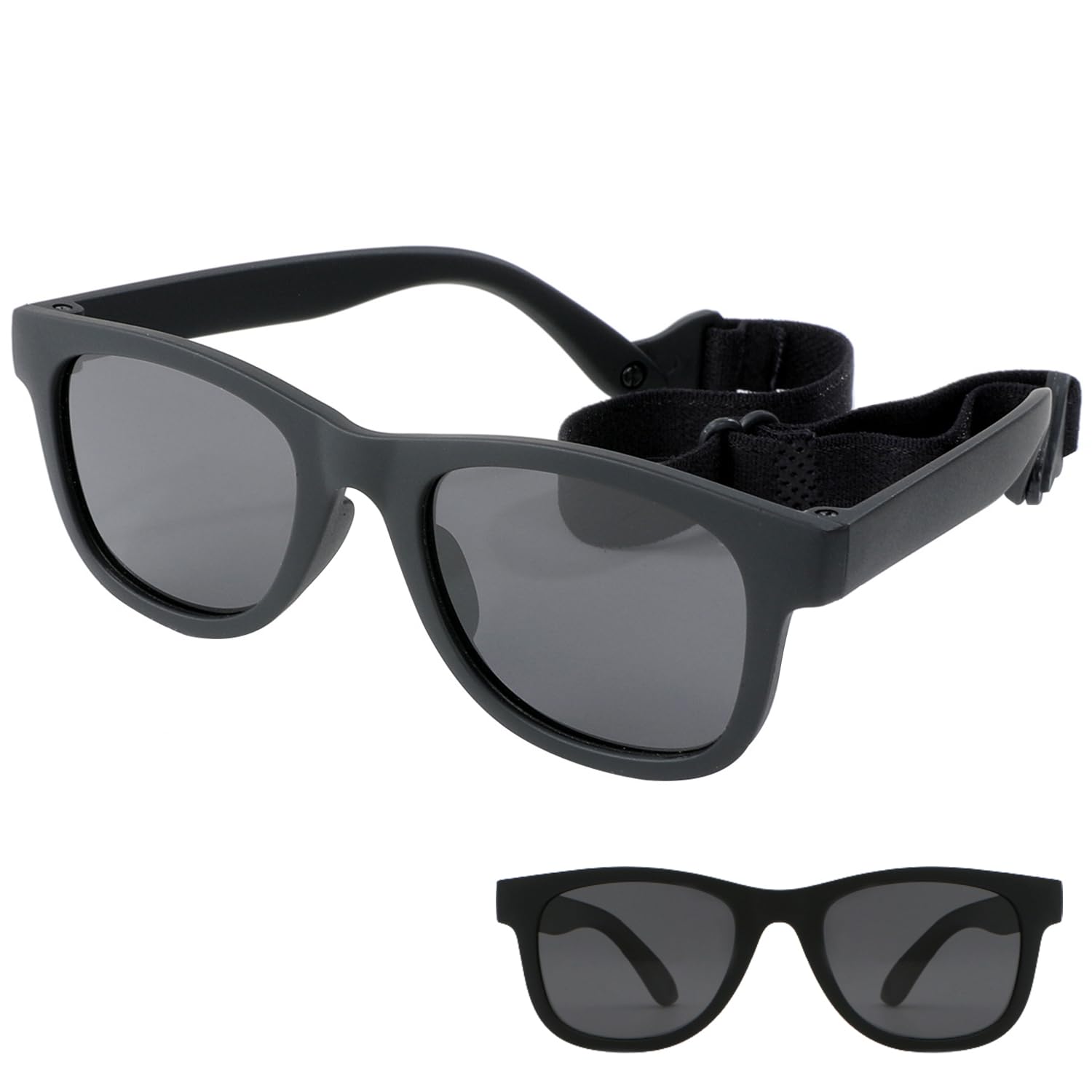 Hachera Gafas De Sol Infantiles, Polarizadas Gafas De Sol Bebe, Gafas De Sol Para Bebés Niño Niña, Polarizadas Uv400 Protección, Ajustable Correa, Para Recién Nacidos De 0 a 24 Meses, Niños y Niñas