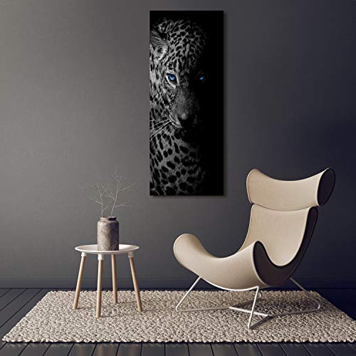 Impression sur verre acrylique Tulup 50x125 cm tableau léopard noir - 4