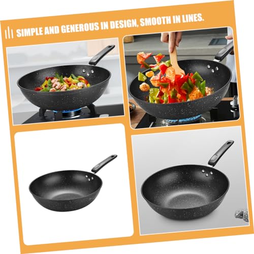Wok pequeño antiadherente de piedra Maifan STOBAZA miniatura 6