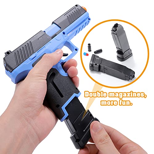 Hitsong Toy Blaster, Soft Bullet Toy Pistol, Empty Shell Ejecting, Nylon, Education Toy Mode For Boys And Girls Age 8+, Gift For Birthdays Holidays Christmas (Blue) #TOP3