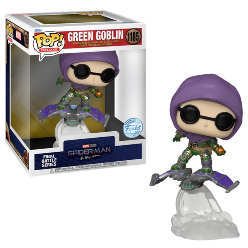 FunkoPop! Deluxe Marvel Pop Deluxe Marvel Spider-Man No Way Home Green Goblin Figure, red
