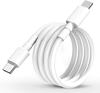 USB C to USB C Cable,100W/5A 6.6ft, USB C Charger Cable for Google Pixel PD USB Type C Charger for MacBook, iPad Pro 2018/2020,MacBook Air, Pixel 5/4/3/2/XL, Galaxy S20 Ultra/S10/Note20 - White