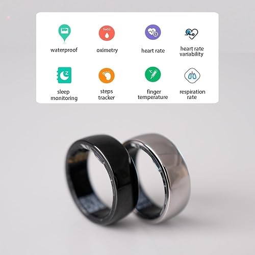 Miniatura 2 de SEAFER Anillo inteligente de fitness de salud, carga inalámbrica, seguimiento de pasos de gimnasio deportivo, monitoreo del sueño, oxígeno en sangre