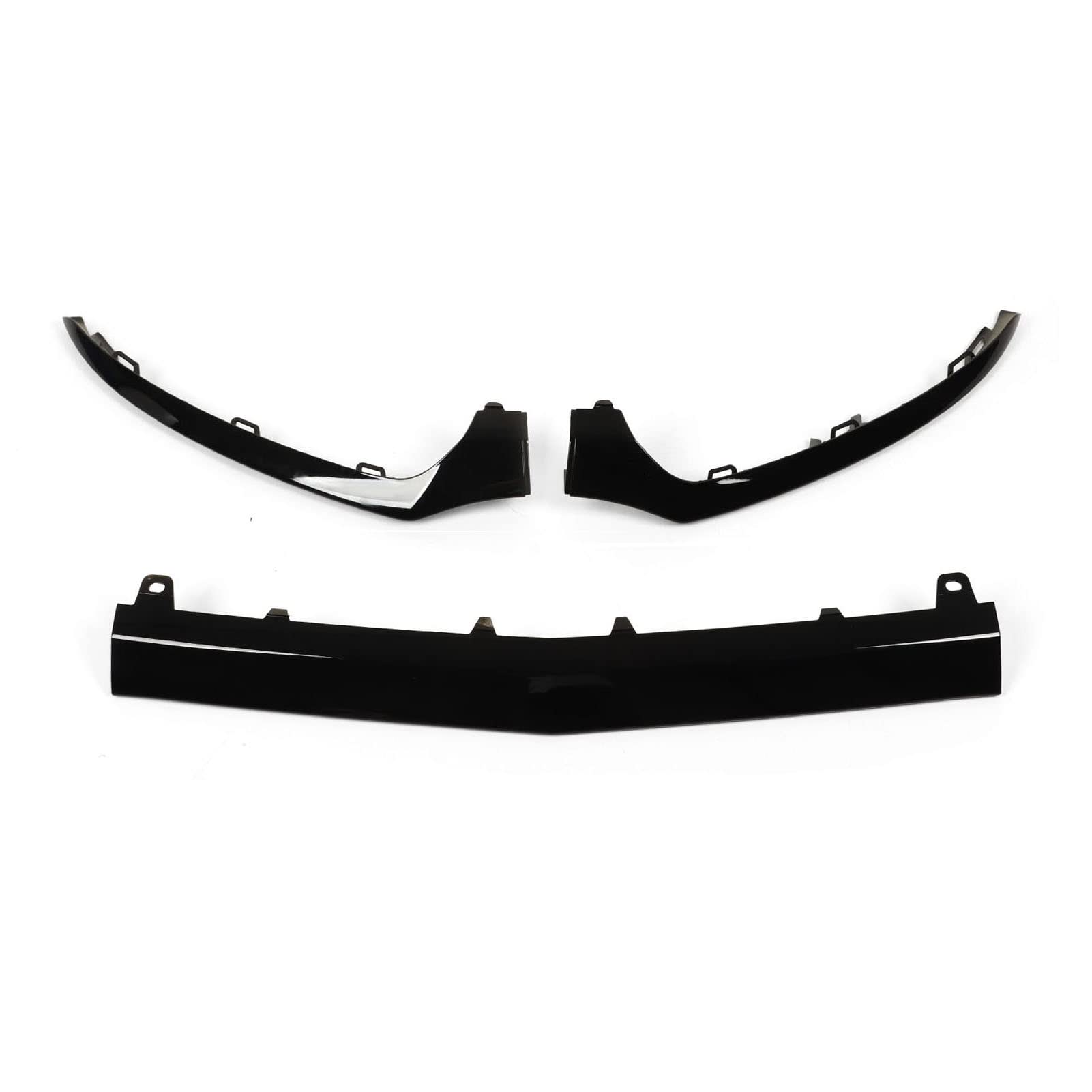KIMISS Front Lip Protector, 3PCs Gloss Black Front Bumper Lower Trims Replacement for C Class W205 C205 A205