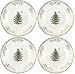 Spode Christmas Tree Gold Bread and Butter Plate, Set of 4