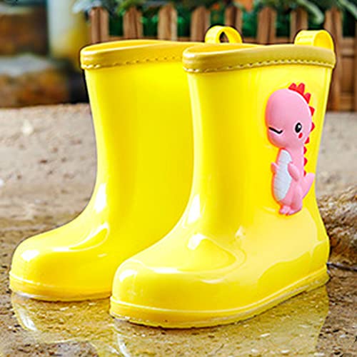 Lykmera Botas de chuva infantis para meninos e meninas sapatos de borracha com alças fáceis de calça