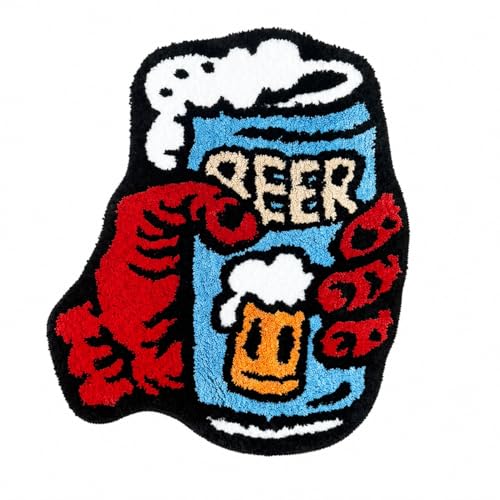 Tapete decorativo irregular en forma de lata de cerveza miniatura 1