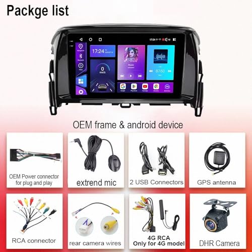 Traceur GPS Voiture Mitsubishi Eclipse Cross Android Autoradio Bluetooth 4G Mirror Link
