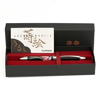 蒔絵筆 プラチナ 蒔絵万年筆 金沢箔 月と兎 中字(M) PTL-15000H#87-3
