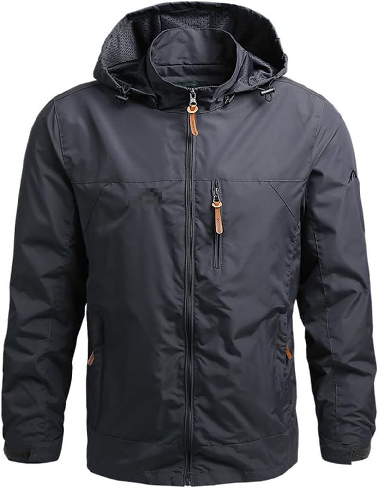 Men's Windbreaker Plus Size Windproof Jacket Men's Fall Outerwear Camping Jacket