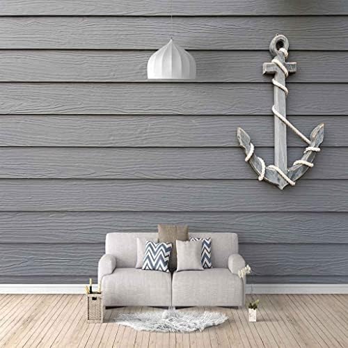 Wallpaper 3D for Living Room Vintage Grey Anchor Stickers Wall Murals Peel and Stick Self-Adhesive Decals Wall Art for Living Room Bedroom Wardrobe Hallway Window DIY Background 78" X 59"