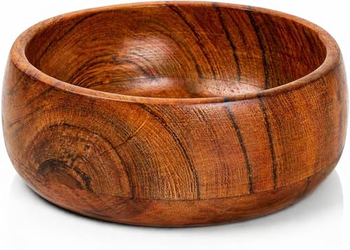 Hermoso cuenco decorativo artesanal de acacia para exposición de mesa 2