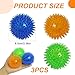 EuAcesry Bälle für Hunde, 3 Stück Hundespielzeug, unzerstörbar, interaktives Spielzeug für Hunde, aus Gummi, für kleine und mittelgroße Hunde (Blau, Grün, Orange)