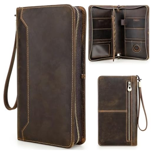 Leather Passport Wallet with RFID Protection