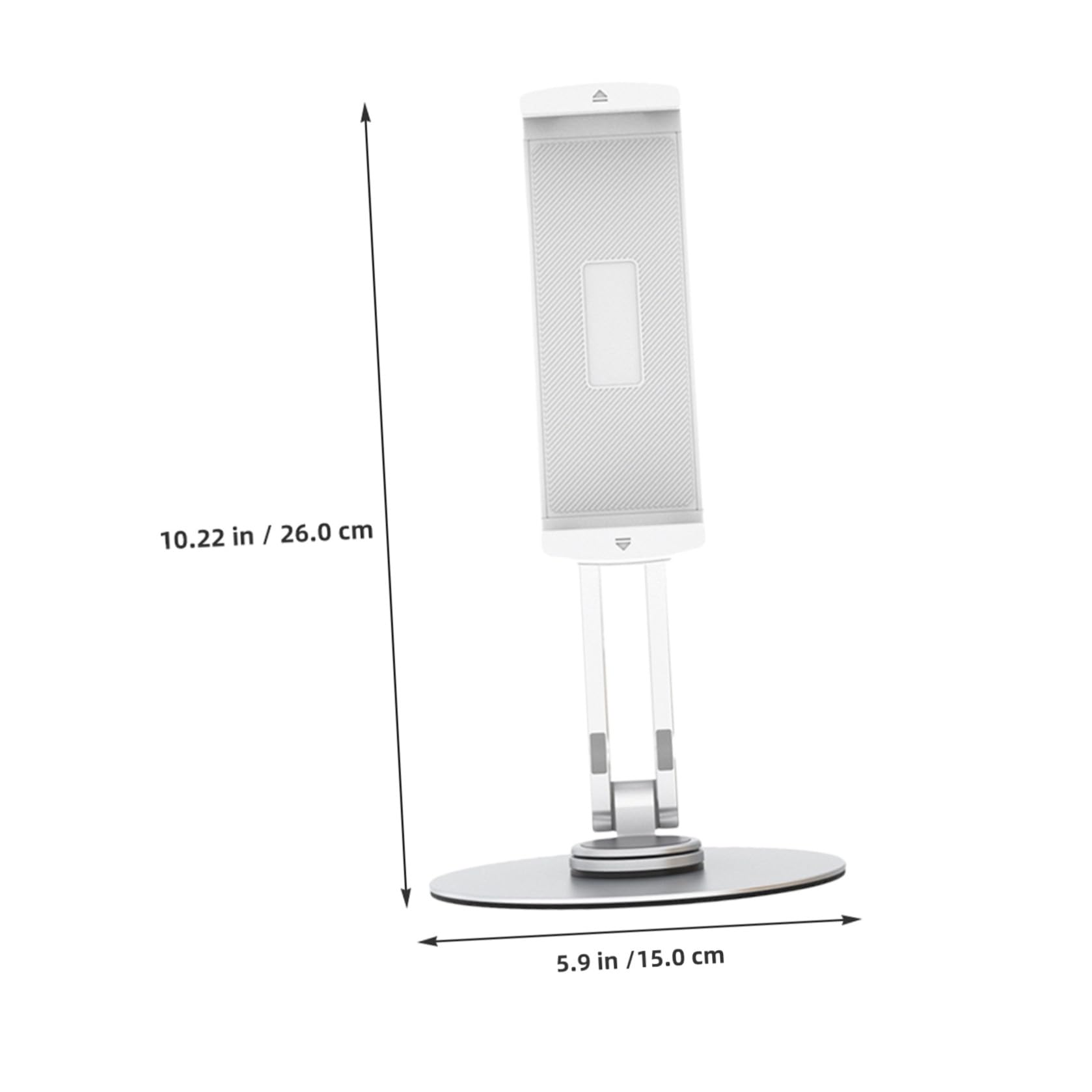 Soporte para Tableta Soporte de Tableta para Escritorio de Aleación de Aluminio y Abs Ajustable Estable Plata para Hogar y Viaje