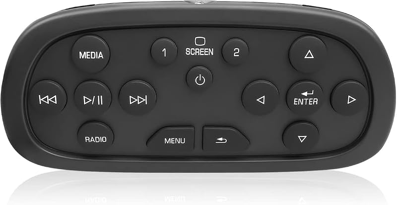 DVD Video Player Remote Control Fits for GMC Yukon Sierra | for Chevrolet Tahoe Suburban Silverado Cadillac SRX Escalade ESV 2015-2021, Replace 84012998 23432163