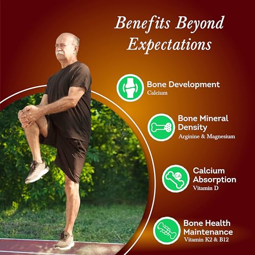 Image of U-VITA Bone Flex Calcium Supplement for Men & Women | Supports Strong Bones & Joints | 60 Veg Tablets | Formulated in the UK