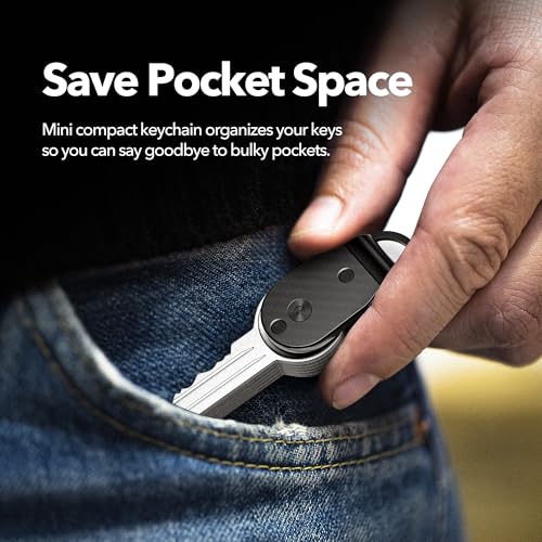 Image of QEG Key Organizer,Keyholder Keychain, Compact Metal Key Case, Minimalist Key Fob,Keychain For Men,Holds 2-6keys