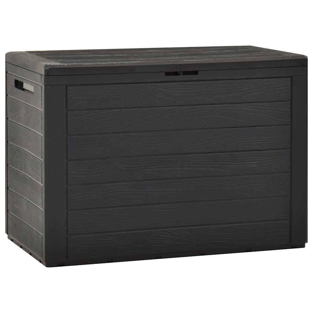 Baule da giardino antracite, 190 l, per esterni, 78 x 44 x 55 cm
