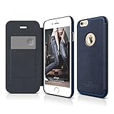 iPhone 6S Plus Case, elago® [Leather Hole Flip][Jean Indigo] - [Card Slot][Screen Protection][Premium Hybrid Construction] - for iPhone 6/6S Plus