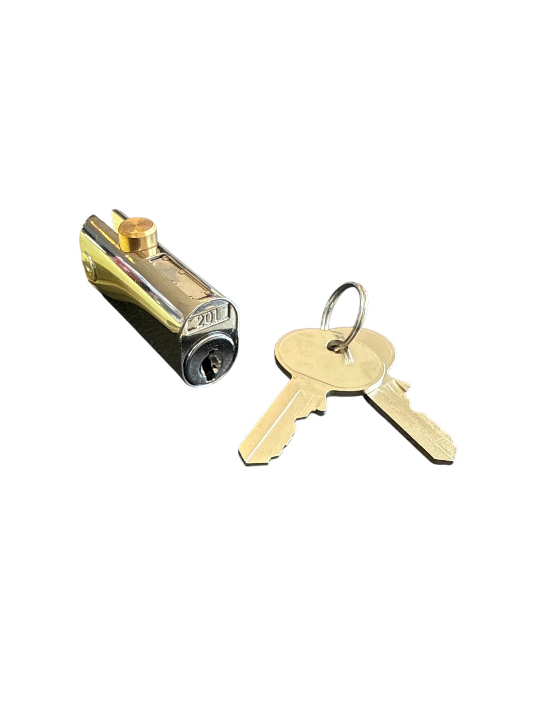 Oval Filing Cabinet Lock Push Pin Multi Draw Lock * 2 Keys * (Keyed to Differ)