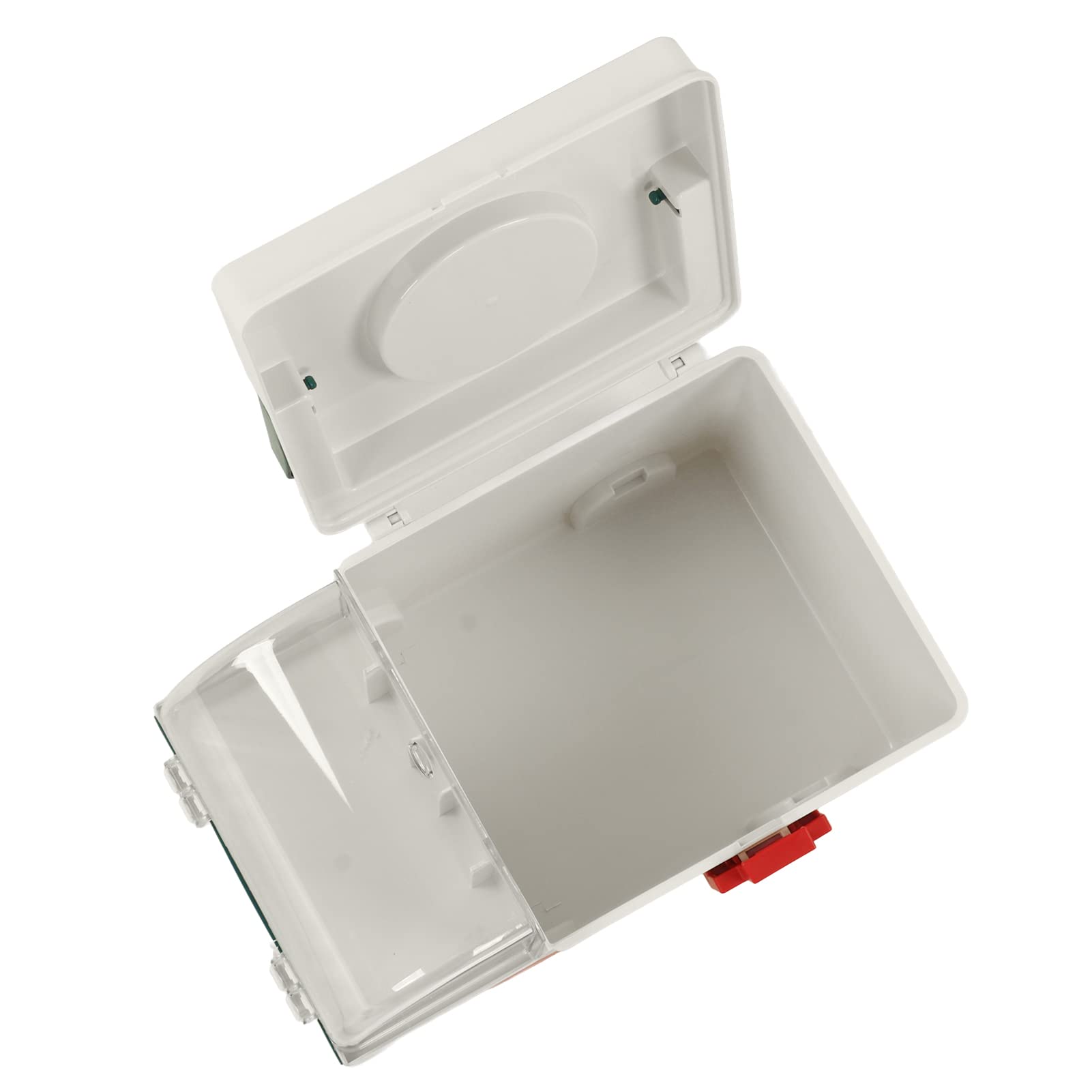 Box Cute Ambulance Shape Double Layer Large Capacity Storage Box with Portable Handle Green (Green)