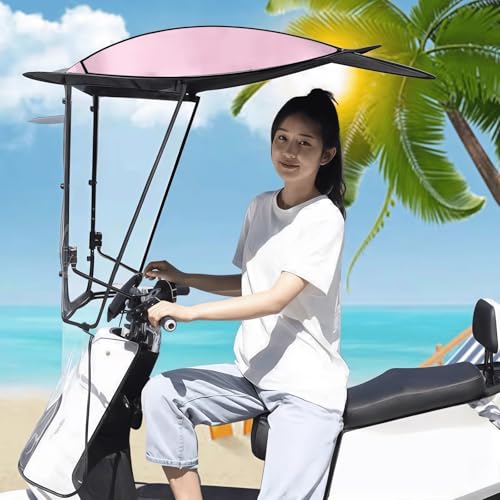 電動バイクサンシェードカバー、スクーター傘モビリティレインカバー、ユニバーサル電動バイクサンシェードカバー、モビリティスクーターレイン防水カバー、バッテリーカーキャノピー傘カバー、サンバイザー傘 ,UV耐性保護(B)