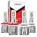 LASFIT H11 9005 HB3 LED Headlight Bulbs Combo Package (2 sets) Flip COB Chips-120W 15200LM Hi Low Beam 6000K Xenon White Light