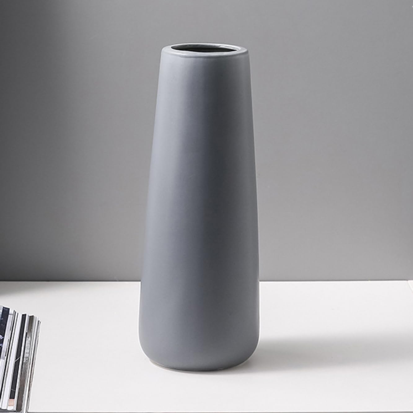Amazon.co.jp: YJFFQ 花瓶 陶器 ライトグレー 小さい 一輪挿し