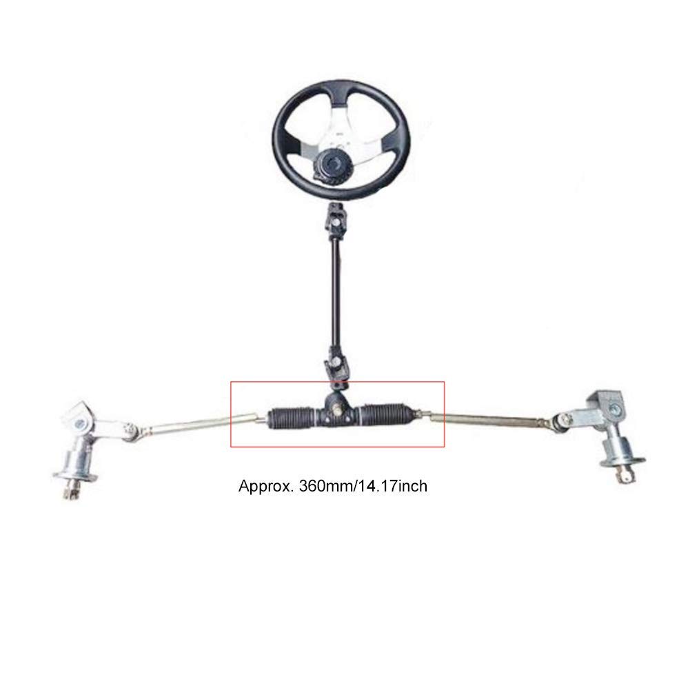 Servolenkung Welle Lenkgetriebe Welle 360 mm Edelstahl Passend für DIY China ATV UTV Fahrradteile Zubehör