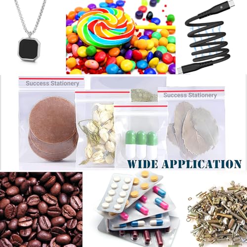 Image of Success Stationery Zip Lock Bags 3 inchx4 inch 50 Pcs - Reusable Transparent Ziplock Pouch for Medicine, Fridge Food Storage, Jewellery & Travel - Thick Resealable Zipper Cover