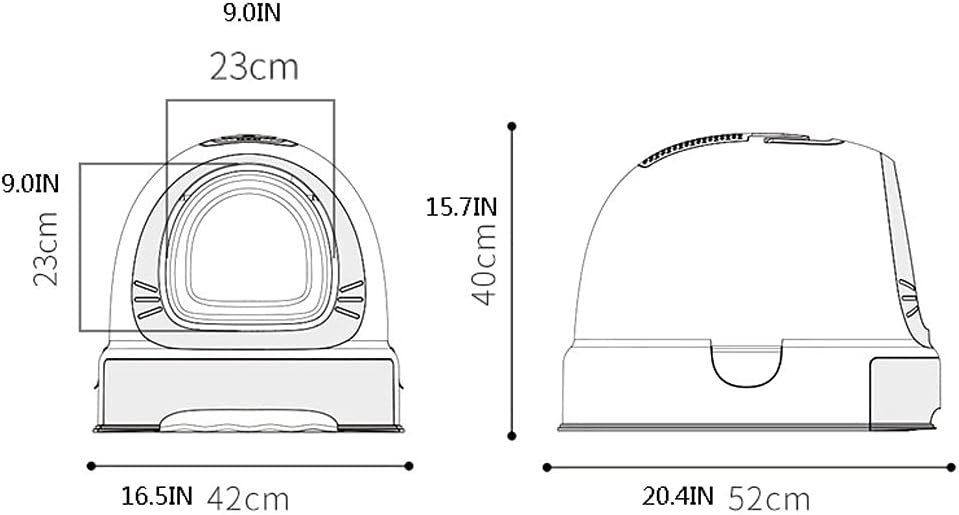 Top ArcFully Enclosed Cat Toilet Drawer Type Deodorant Splash-Proof Kitten Cage Can Be Placed Cat Litter Pan (D)