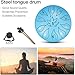Steel Tongue Drum for Beginner Adult Children, 6 Inches 11 Tones Percussion Instrument Handpan Drum Kit with Drum Mallets Carry Bag Music Book Tank Drum for Mind Healing Yoga (White)