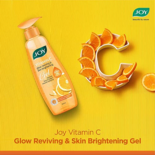 Image of Joy Vitamin C Gel | Glow Reviving & Skin Brightening Gel | With Orange Peel extract, Alpha-arbutin, Anti Tan, Sun Protection, Skin Moisturizer for Face & Body, No Parabens | For All Skin Types 300 ml
