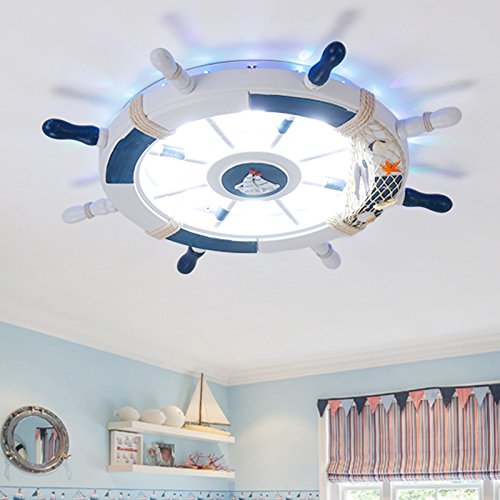 Chambre enfants lumières grand gouvernail LED pour un univers de rêve