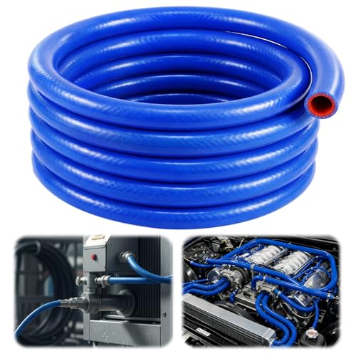 Outus 1' ID Silicone Heater Hose 25ft Roll, Coolant Radiator Straight 85 Psi Pressure Reinforced High Temperature for Water/gas Transportation for Vehicle Cooling Systems(Blue)