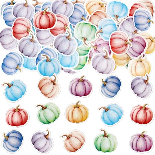 Cyodoos 40Pcs Edible Pumpkin Theme Cupcake Toppers Picks Wafer Paper Pumpkin Baby Shower Decorations Fall Harvest Theme Baby Shower Kids Birthday Party Supplies